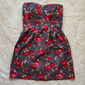 Adorable & flirty roses mini dress